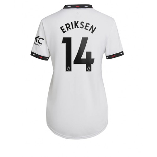 Manchester United Christian Eriksen #14 Bortedrakt Kvinner 2022-23 Kortermet Manchester United Christian Eriksen #14 Bortedrakt Kvinner 2022-23 Kortermet